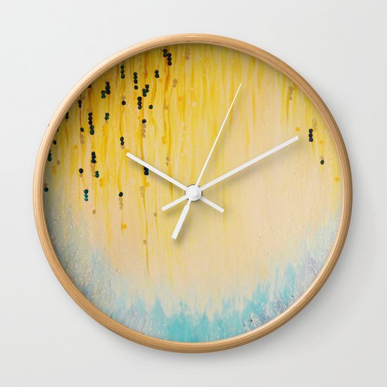 MYSTIC GARDEN Lovely Fairy Land Abstract Painting Acrylic Fine Art Winter Colorful Fantasy Magical Wall Clock
