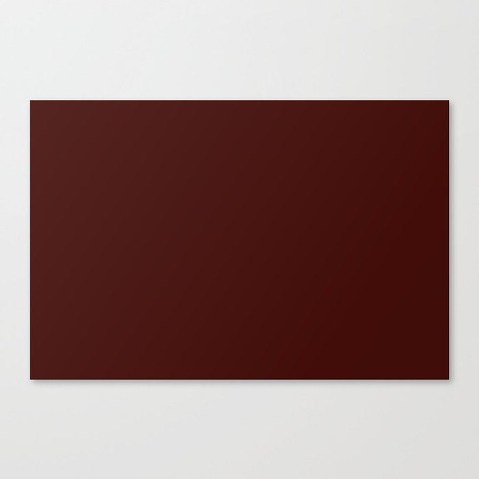 Solid Color Mahogany Red Brown Canvas Print