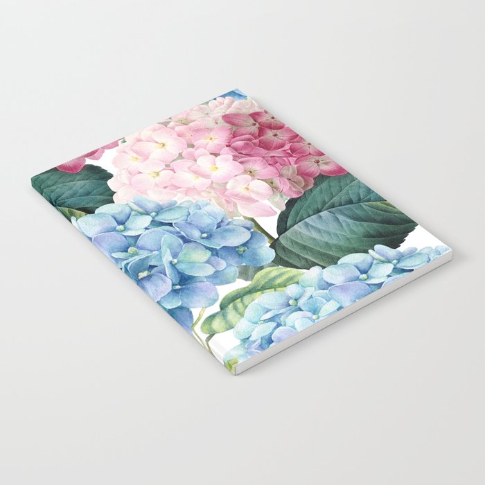 Pink Blue Hydrangea Notebook
