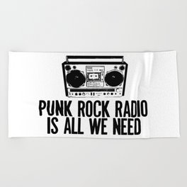 Punk Rock Radio Beach Towel
