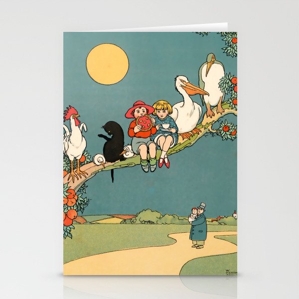 “A Very Good Time” by W Heath Robinson Stationery Cards