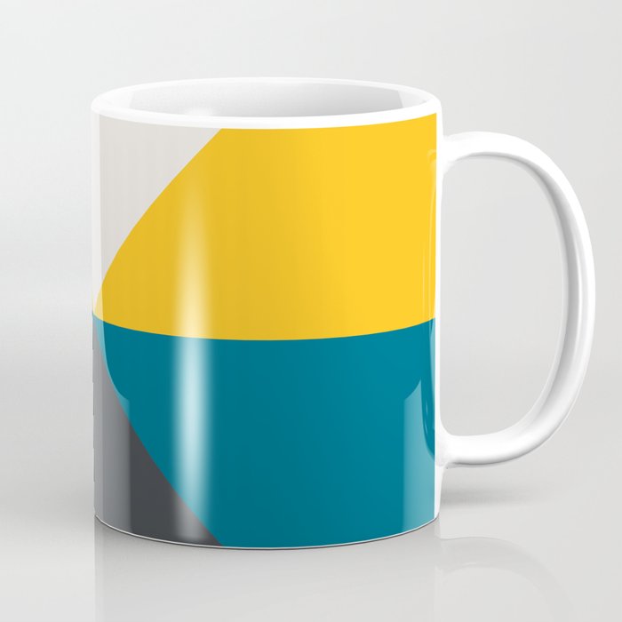 Split X Teal & Yellow Coffee Mug