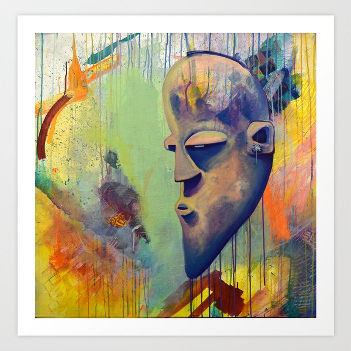 Congo Bling Art Print | Painting, Abstract, Illustration, People