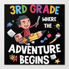3rd Grade Where The Adventure Begins Canvas Print