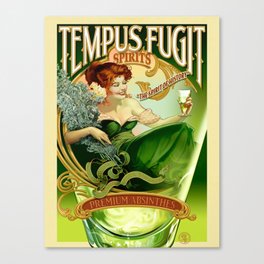 Vintage poster - Tempus Fugit Absinthe Canvas Print