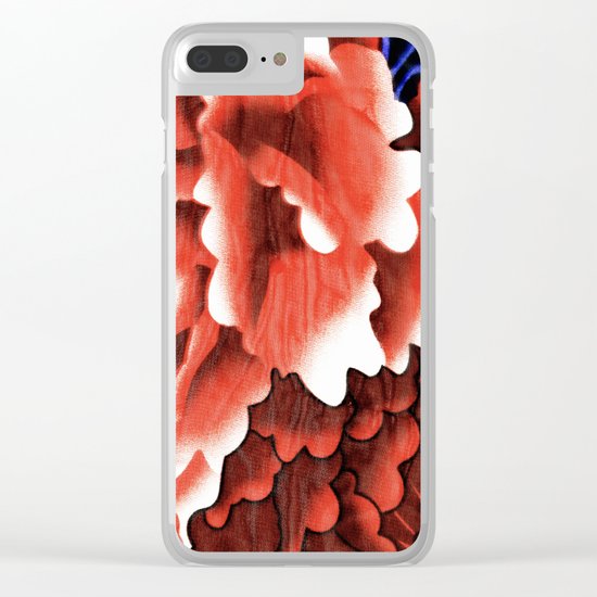 Wet Peonies Clear iPhone Case