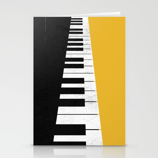 Piano keys Stationery Cards