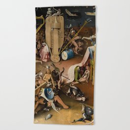 Visions of Hell by Heironymus Bosch Beach Towel