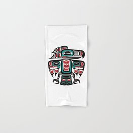 Haida Tlingit Native Raven Totem Hand & Bath Towel