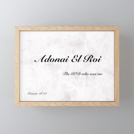 Adonai El Roi- The God who sees me. Framed Mini Art Print