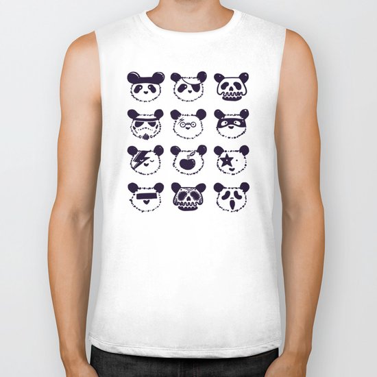 Pop Panda Tee Biker Tank