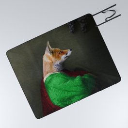Portrait of the Fox and the Grapes Picnic Blanket