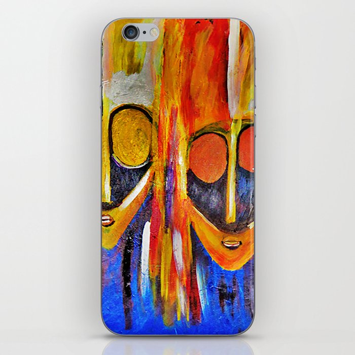 Two African Masquerade Masked Faces iPhone Skin