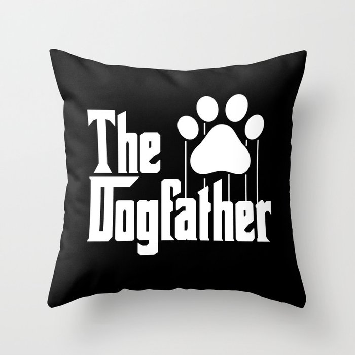 The Dogfather Throw Pillow