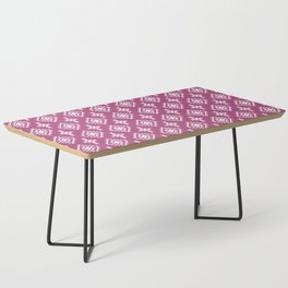 Magenta and White Native American Tribal Pattern Coffee Table