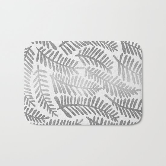 Silver Fronds Bath Mat