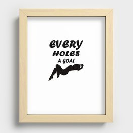 Every holes a goal Recessed Framed Print