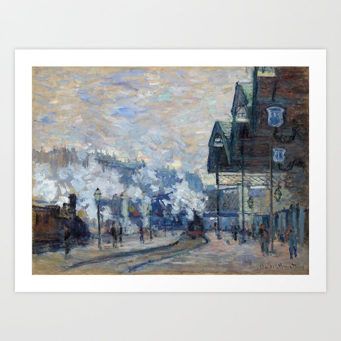 Claude Monet La Gare Saint Lazare Vue Exterieure Art Print By