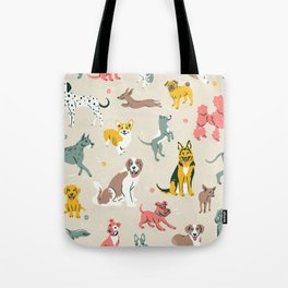 Silly Dog Friends Tote Bag