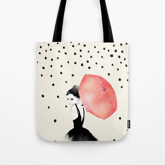 Polka Rain Tote Bag