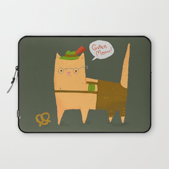 Oktoberfest Kitty Laptop Sleeve By Penguinandfish