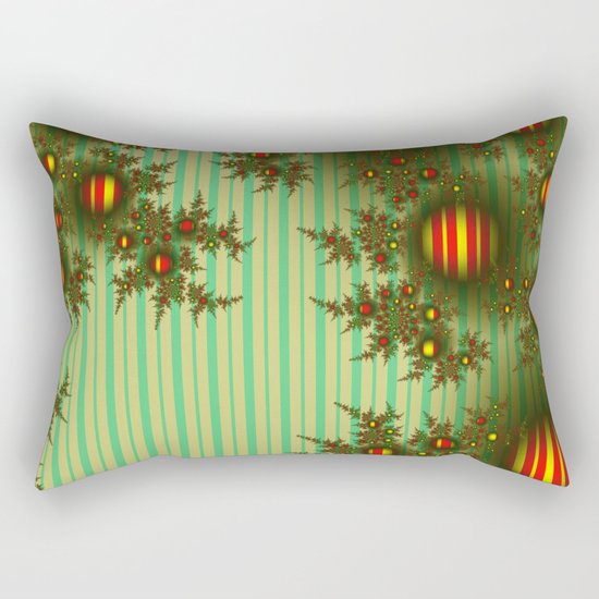 Vintage Christmas fractal Rectangular Pillow