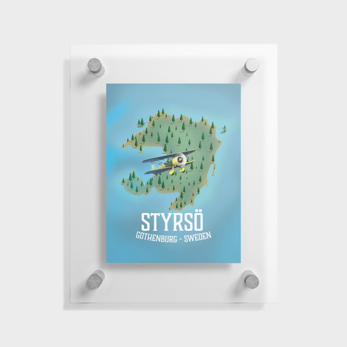 Styrsö, sweden travel poster. Floating Acrylic Print