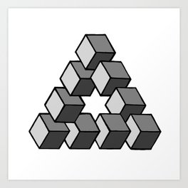 Impossible Cubes Art Print