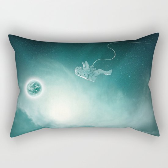 Astronaut Cast Away in Space Rectangular Pillow