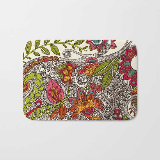 Random Flowers Bath Mat