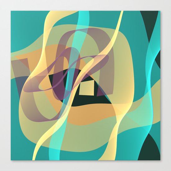 Floating in turquoise Canvas Print