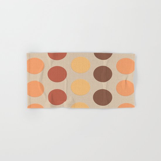 Autumn Polka Dots Hand & Bath Towel
