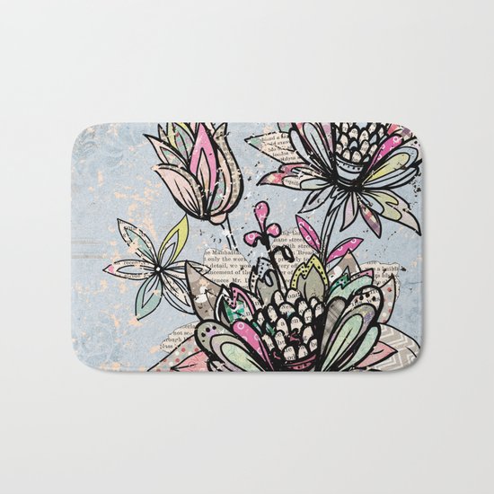 Paper Flowers #4 Bath Mat