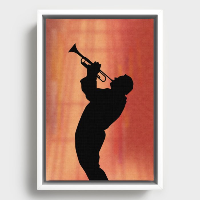 Trumpet player Framed Canvas