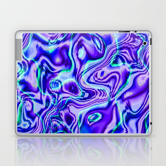 Funky blue liquid shapes Laptop & iPad Skin