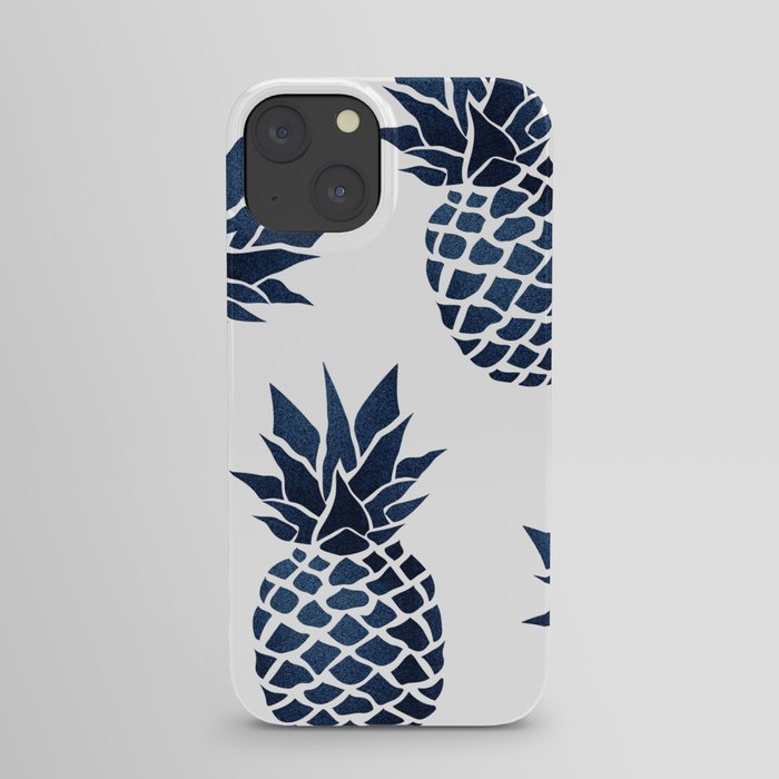 Pineapple Blue Denim iPhone Case