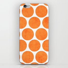 orange polka dots iPhone Skin