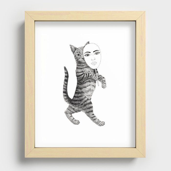 Cat walk Recessed Framed Print