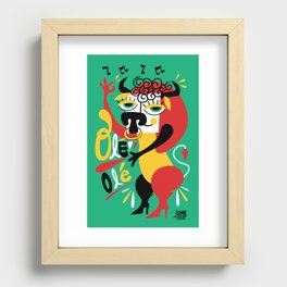 Toro loco - Crazy bull -Olé Olé - Spain Recessed Framed Print