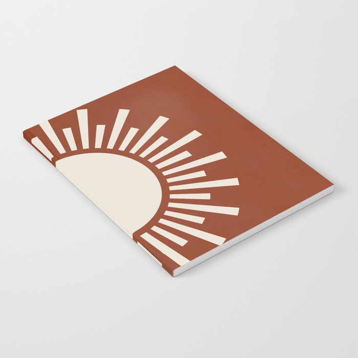 Abstract Boho Sun Minimalist Burnt-Orange Terracotta Notebook