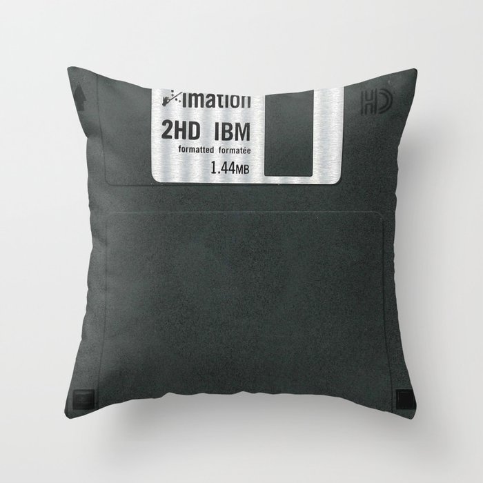 Retro 80's objects - Diskette Throw Pillow