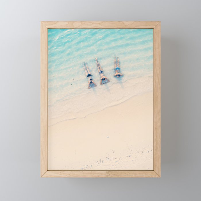 Beach Aerial Framed Mini Art Print