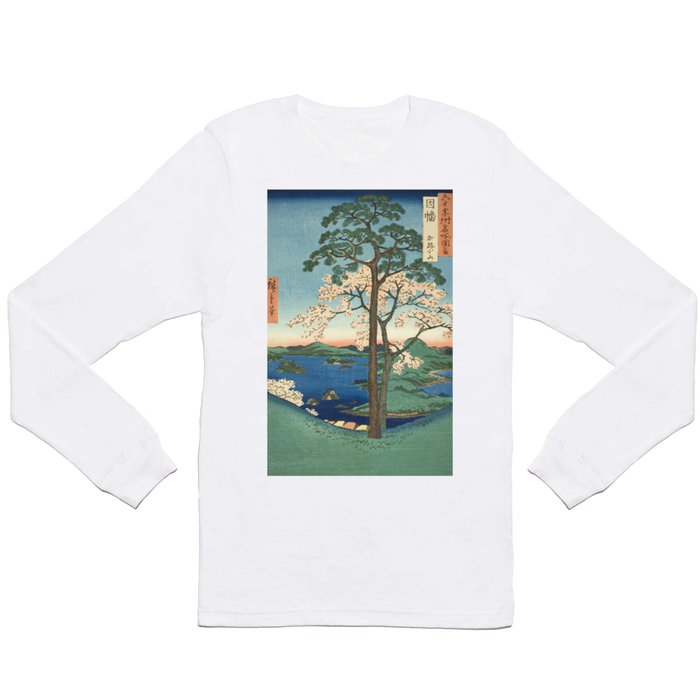 Utagawa Hiroshige - Inaba Province, Karo Koyama - Vintage Japanese Woodblock Print, 1853 Long Sleeve T Shirt