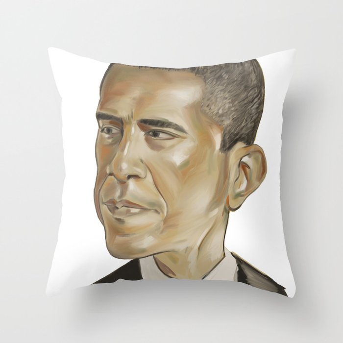 Barack Obama (US President) Throw Pillow