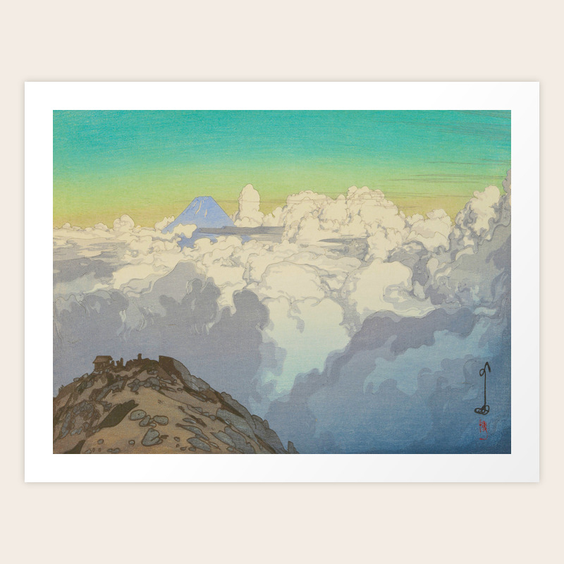 From Komagatake Hiroshi Yoshida Vintage Japanese Woodblock Print Landscape Clouds Mountains Art Print By Enshape Society6