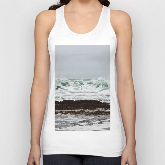 Green Wave Breaking Unisex Tank Top