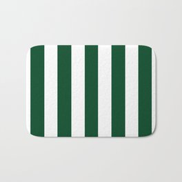 Forest green (traditional) - solid color - white vertical lines pattern Badematte | Whitelines, Color, Lines, Forestgreen, Minimal, Colour, Vertical, White, Abstract, Whitestripes 