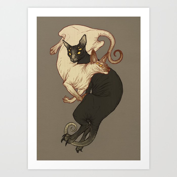 Monster Kitties Art Print