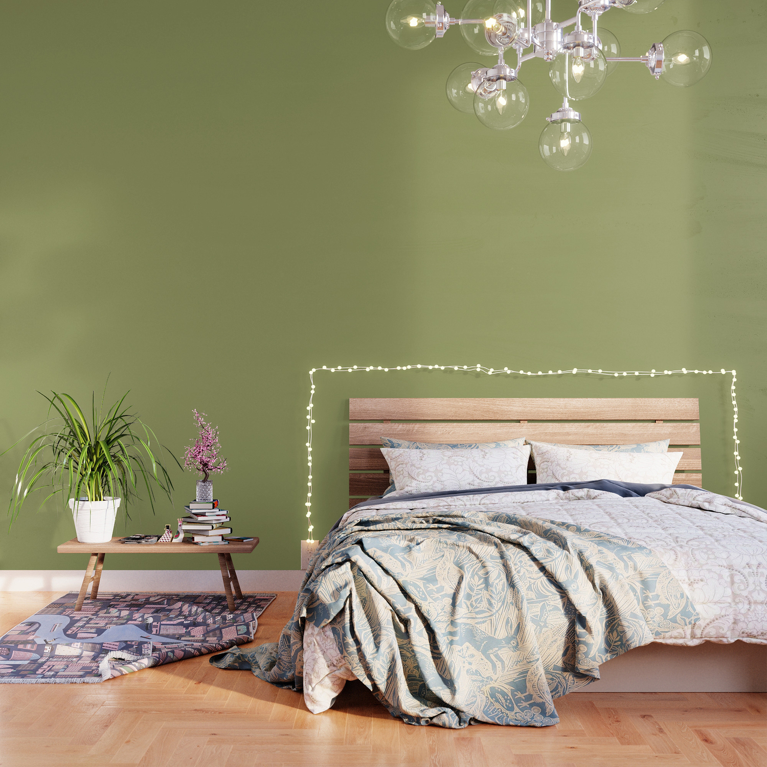 Moss Green Solid Colour Wallpaper By Koovox Society6