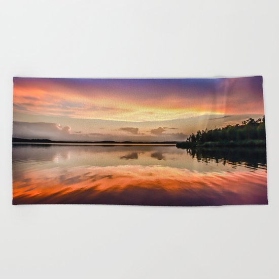 Sunset Symmetry Beach Towel